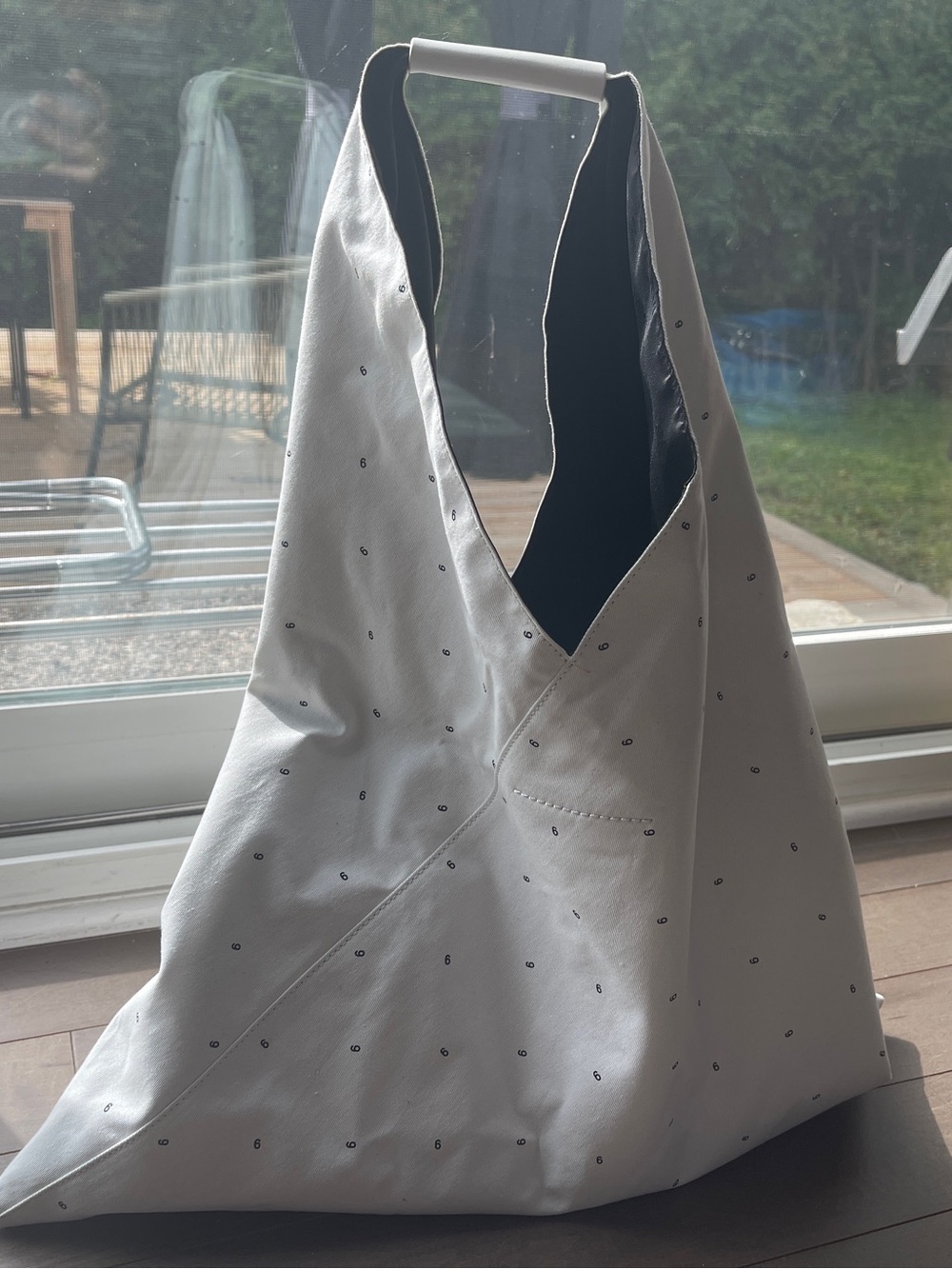 MM6 Maison Martin Margiela White Dot-Print Tote